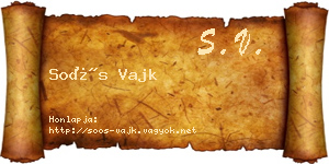 Soós Vajk névjegykártya